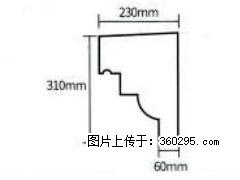 产品分解图型 - 檐口线，型号：SX311-YK-3，规格：230x310mm(3) - 石河子三象EPS建材 shz.sx311.cc